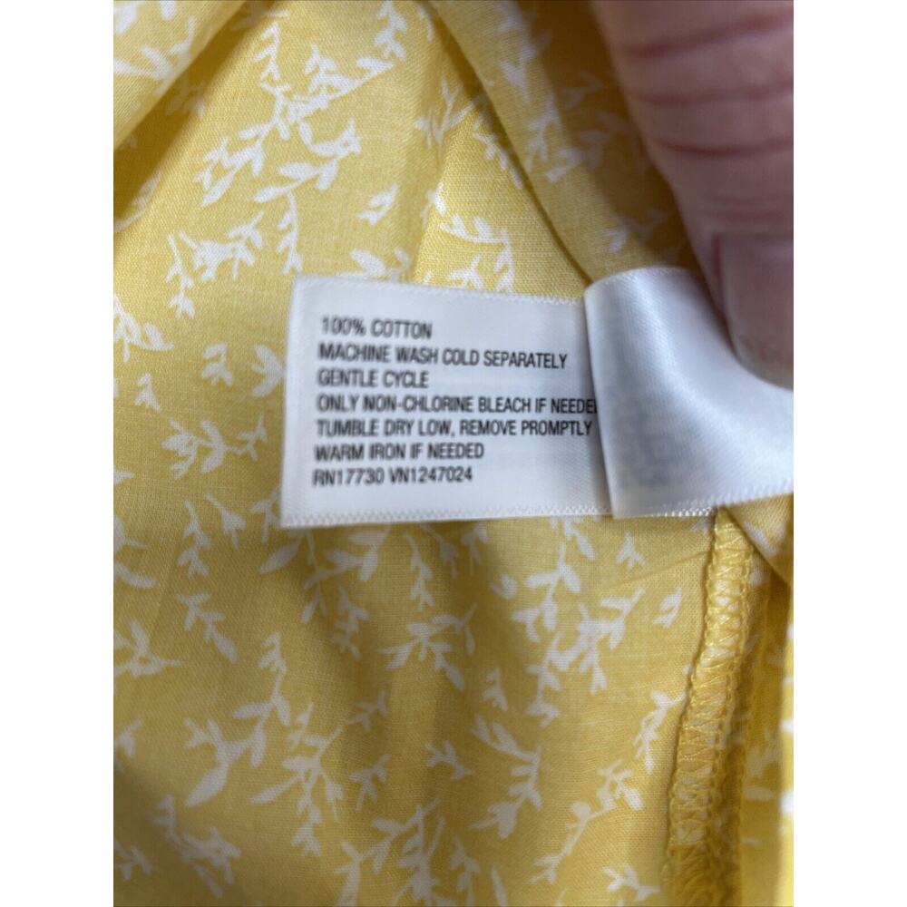 Universal Thread Blouse Yellow Floral Peasant Boho Cottage Long Sleeve Sz S NWT - Picture 7 of 10